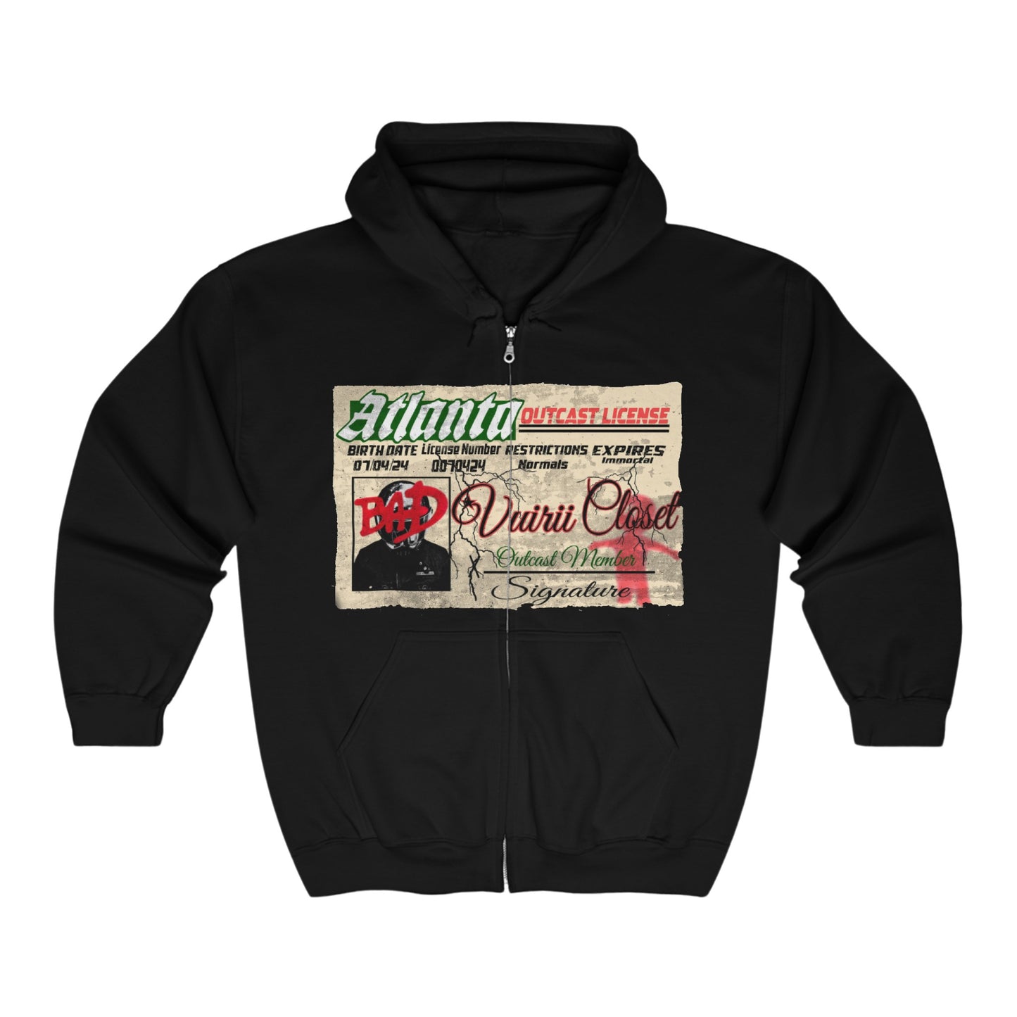 License Zip Up Hoodie