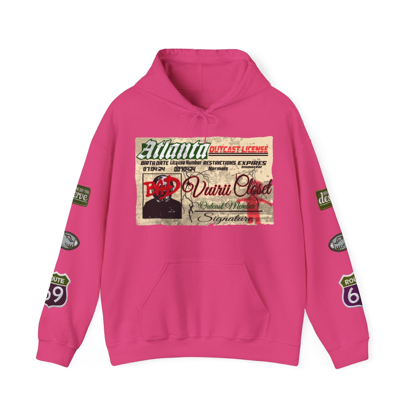 License Hoodie ( Pink )