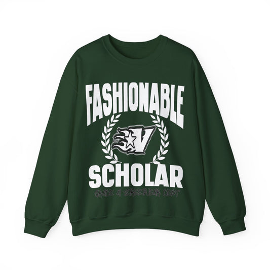 FASHIONABLE SCHOLAR SWEATSHIRT (FOREST GREEN)