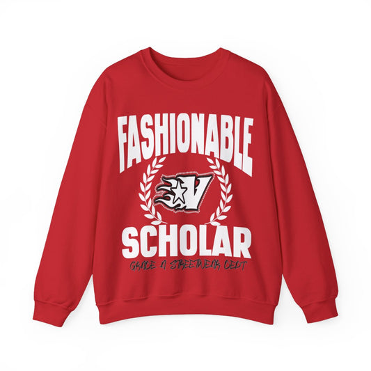 FASHIONABLE SCHOLAR SWEATSHIRT (RED)